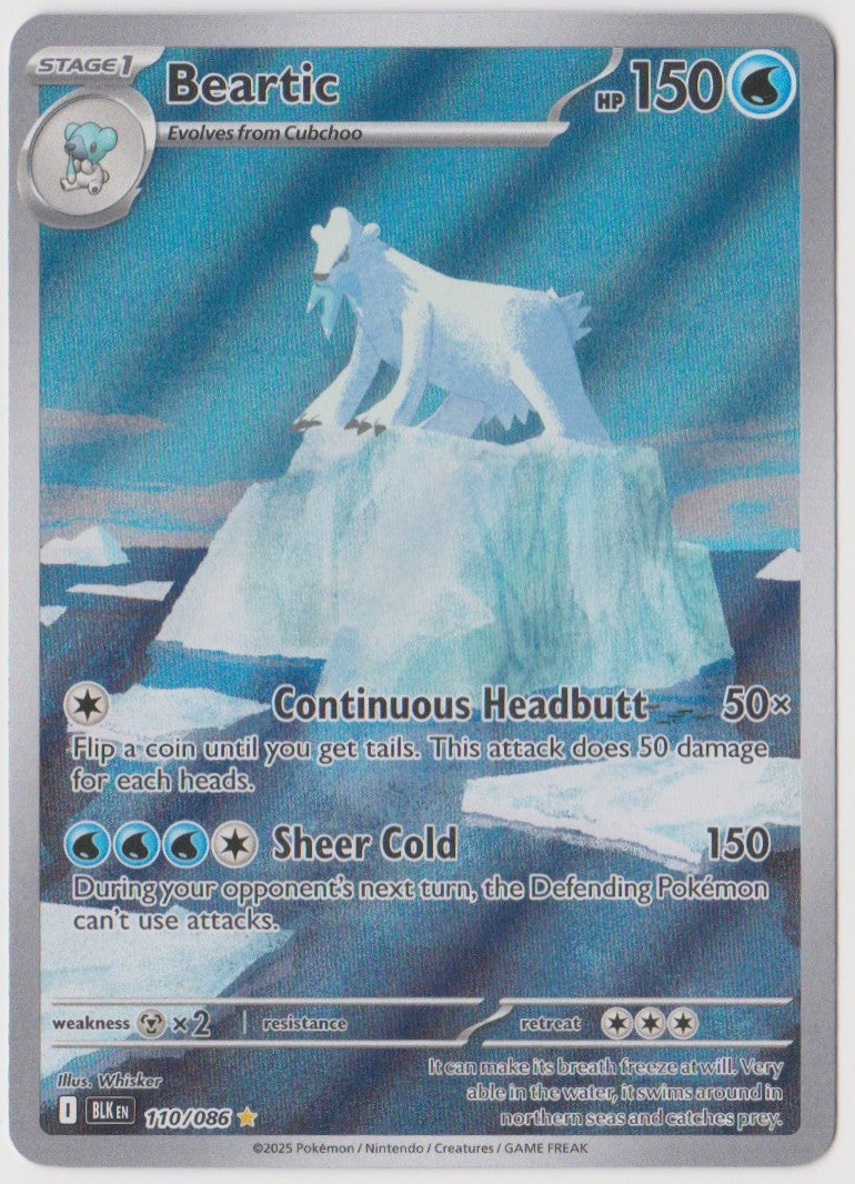 Beartic 110/086 Illustration Rare - Black Bolt