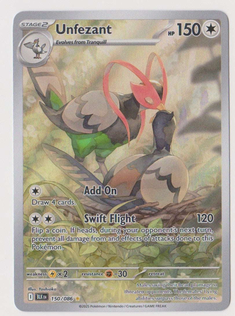 Unfezant 150/086 Illustration Rare - Black Bolt